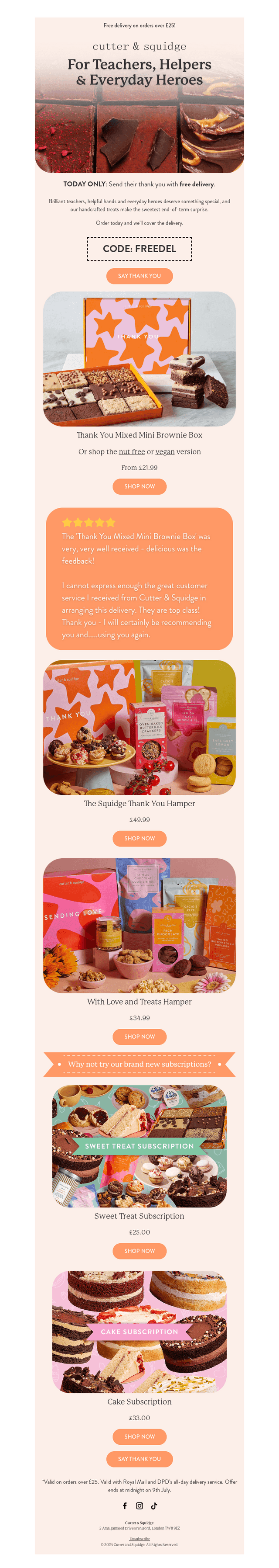 CODE INSIDE: Say Thank You With Free Delivery! 📦