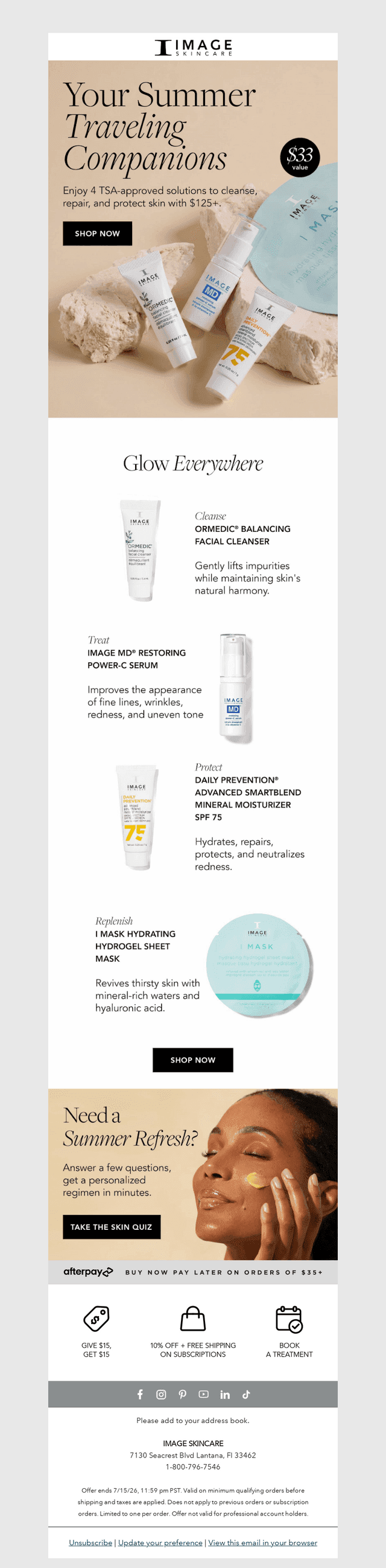 TSA-approved summer skin essentials ✈️