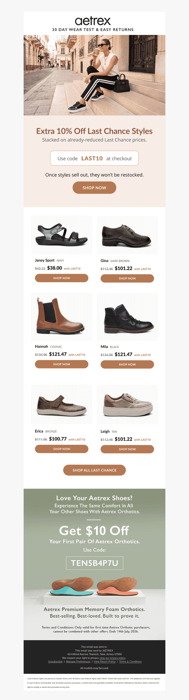 ENDS TONIGHT: Extra 10% Off Last Chance Styles