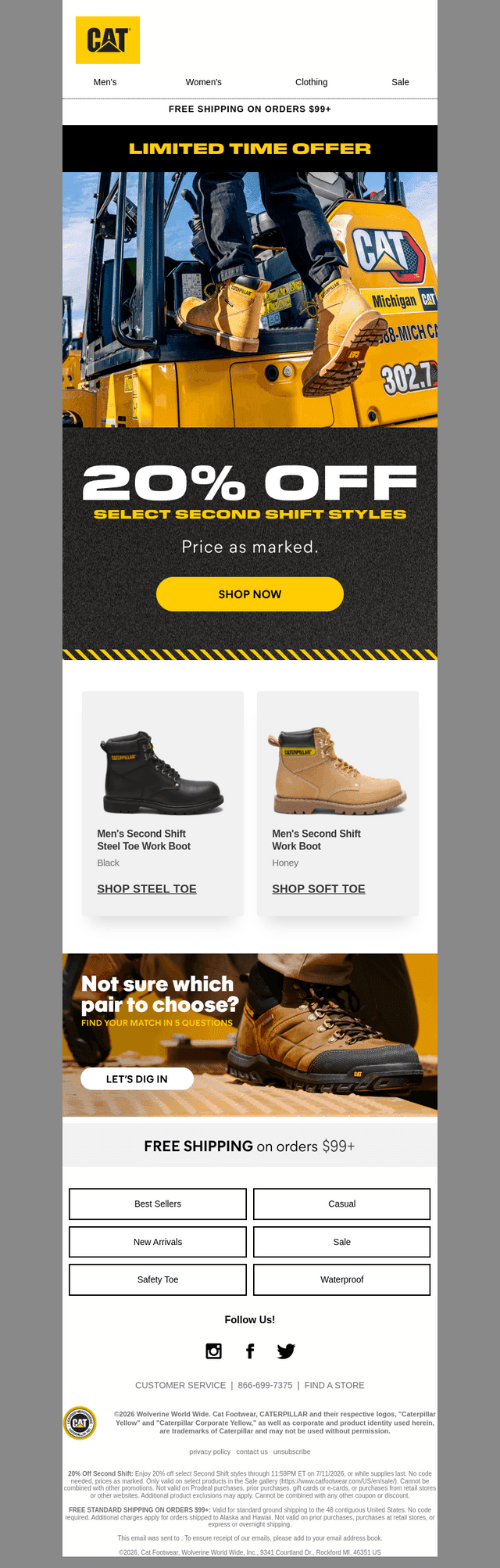 FINAL DAYS: 20% Off Select Second Shift Boots