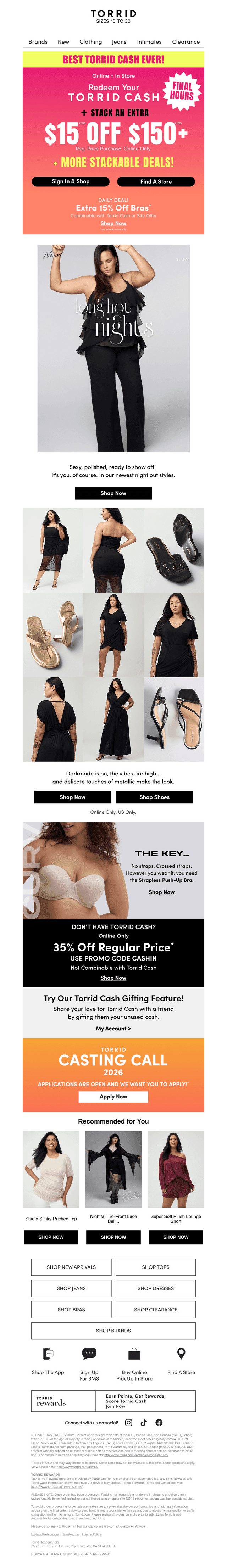 Summer musts + last call for 15% off bras