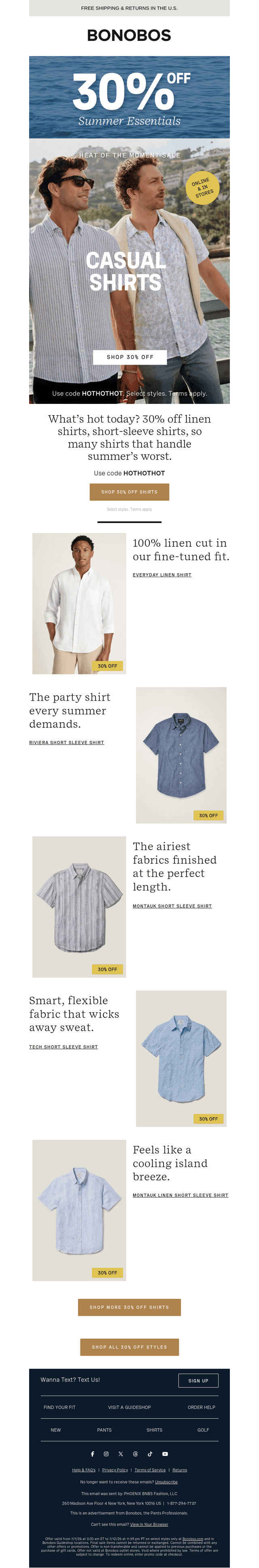 Hot Deal: Shirts From $49