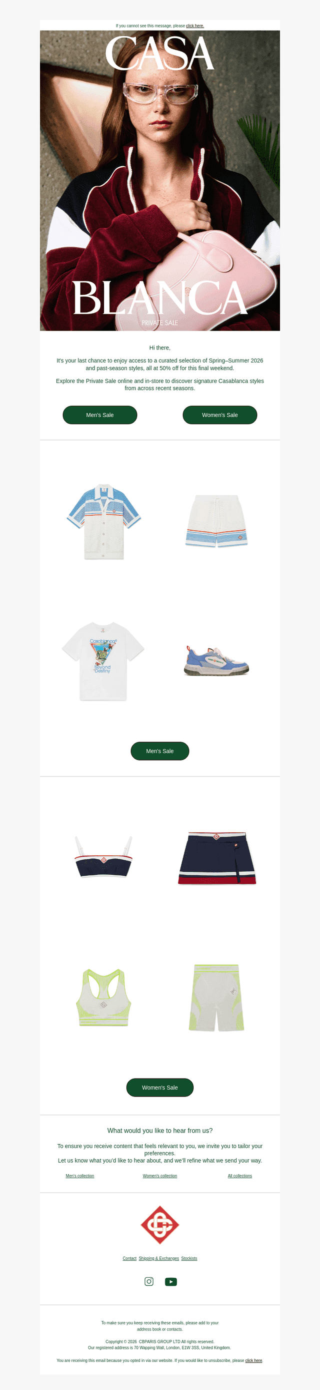 Private Sale - Final Weekend