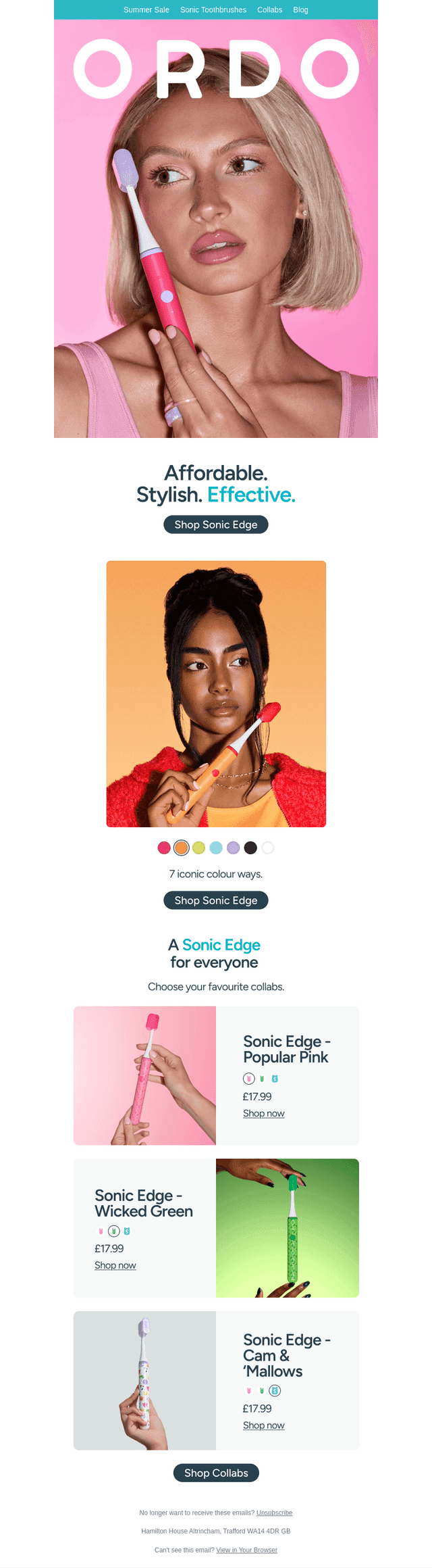 Affordable. Stylish. Effective. Sonic Edge.
