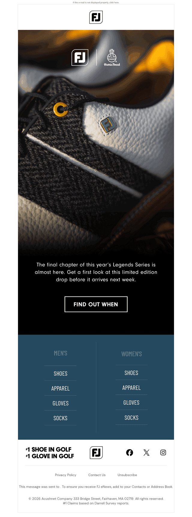 FootJoy email from Fri, Jul 10, 2026