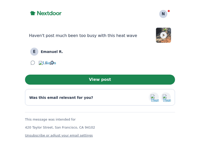 Next email from Fri, Jul 10, 2026