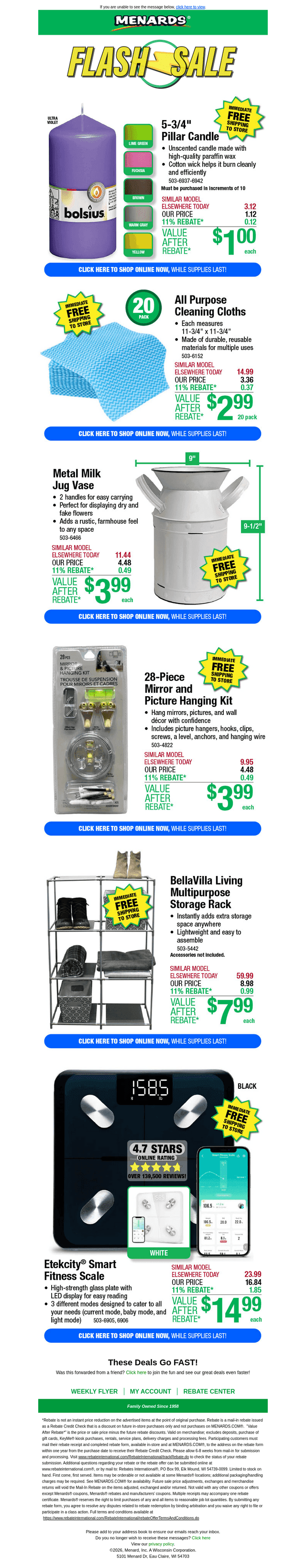 Pillar Candle ONLY $1.00 After Rebate*!