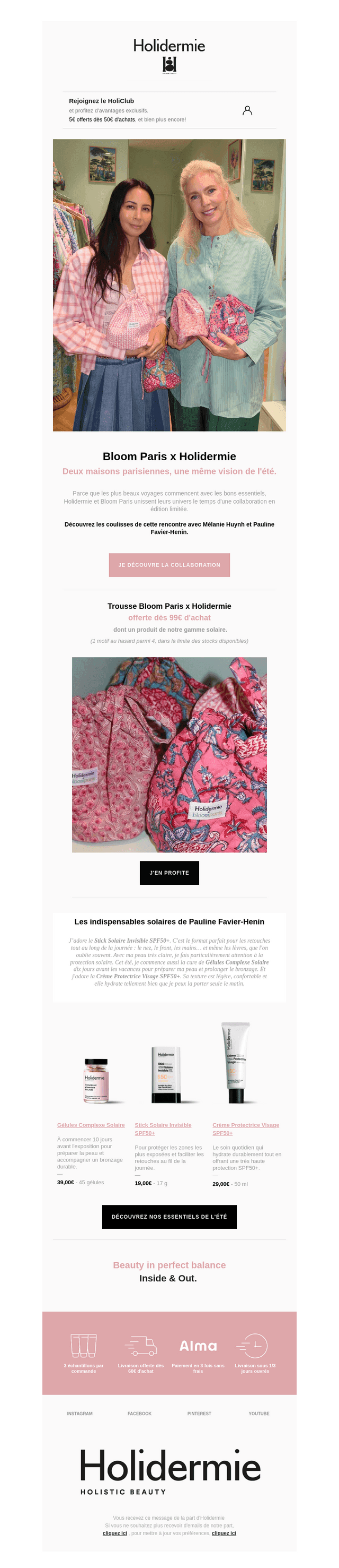 Bloom Paris x Holidermie : la collaboration de l'été