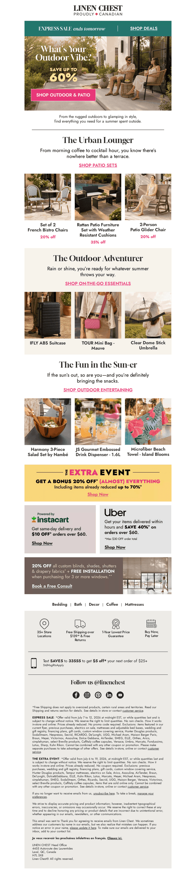 Linen Chest email from Sat, Jul 11, 2026