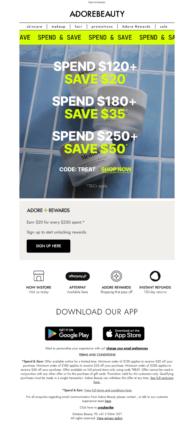 PSA: Spend & Save is on*