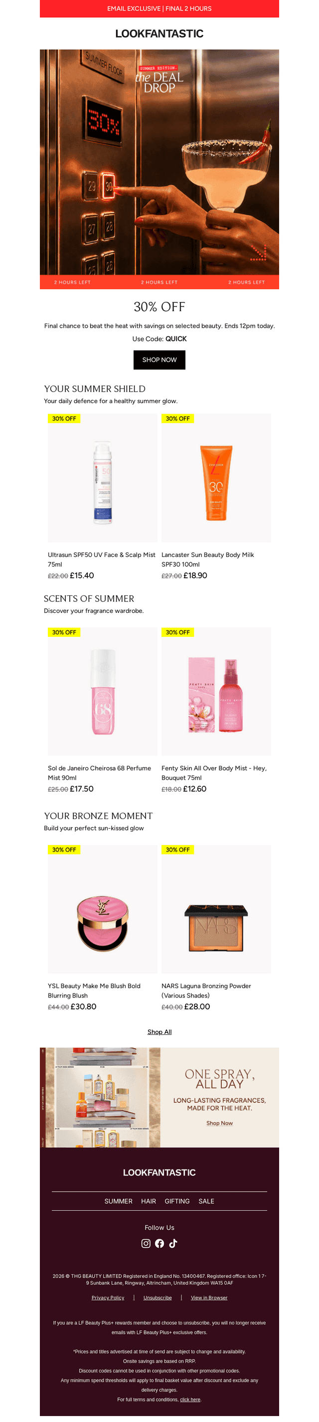2 Hours Left: 30% Off☀️
