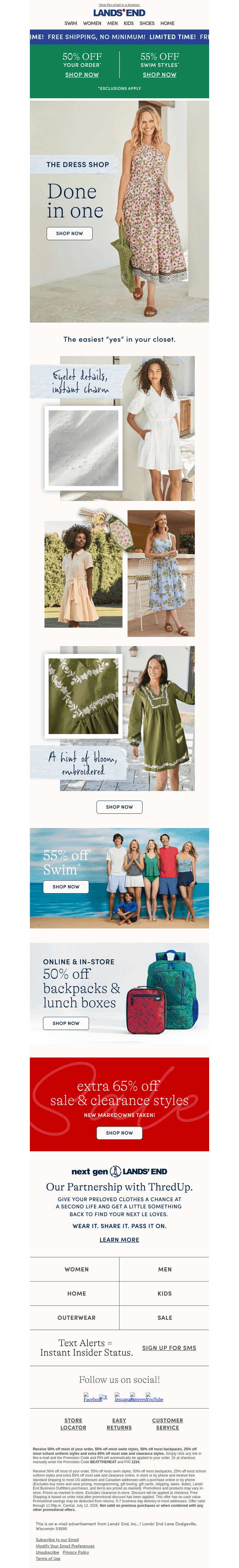FREE shipping, no minimum starts NOW!