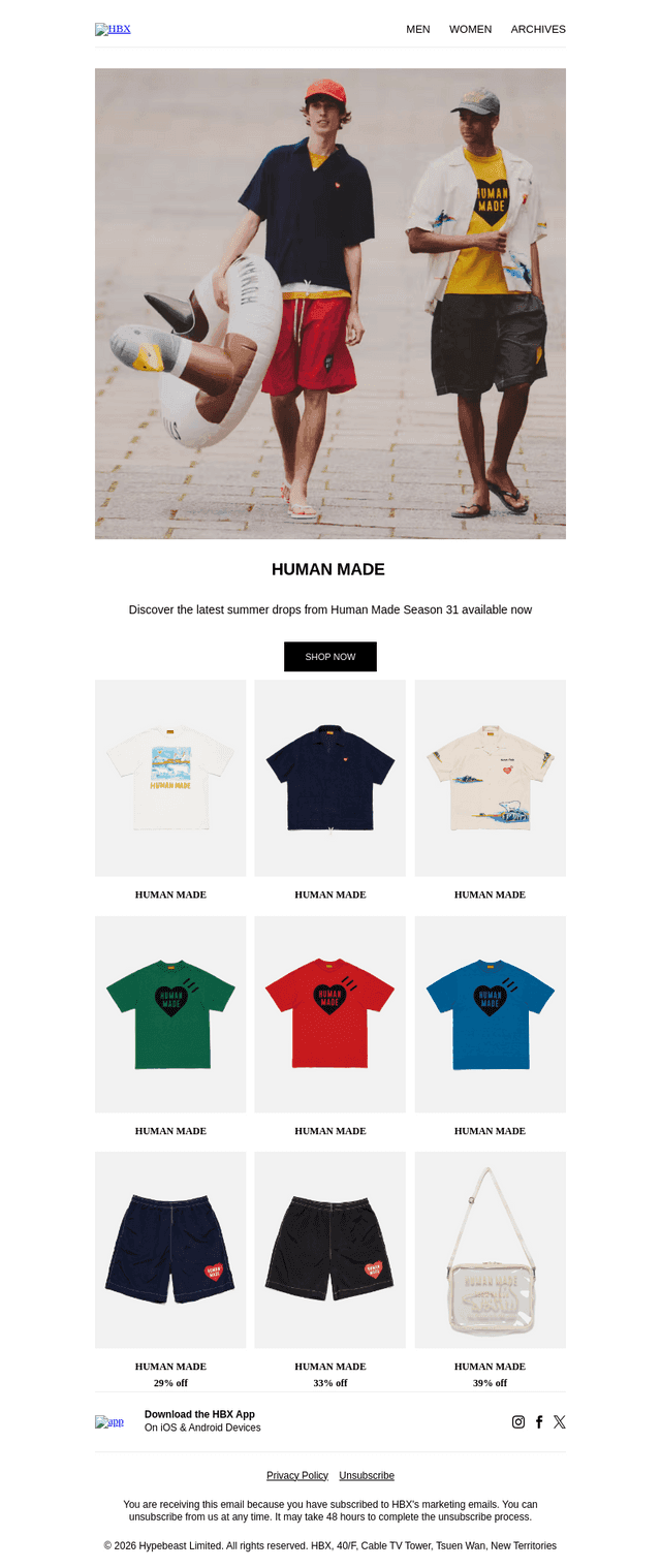 Discover the latest from HUMAN MADE