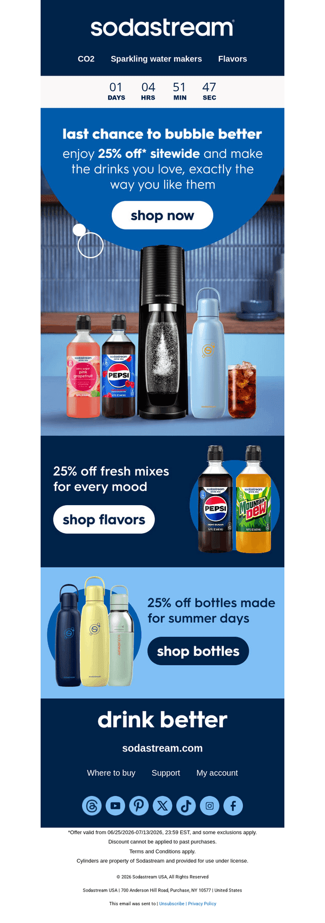 SodaStream email from Sun, Jul 12, 2026