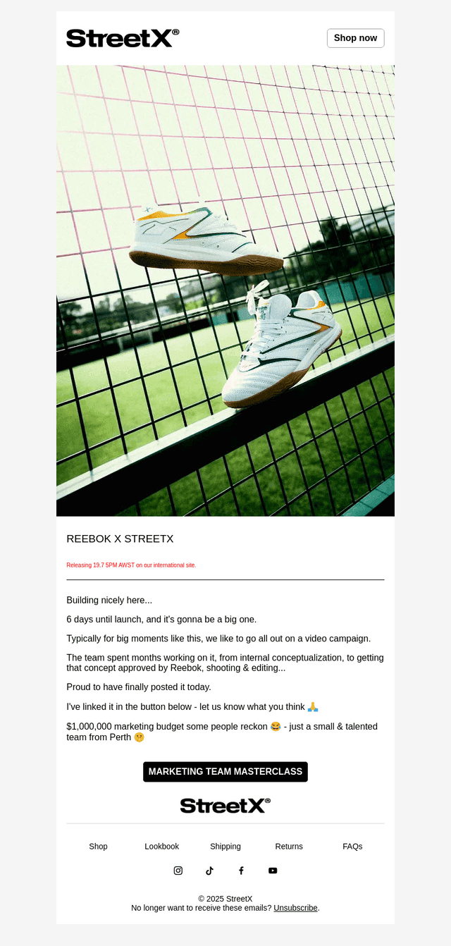 StreetX email from Mon, Jul 13, 2026