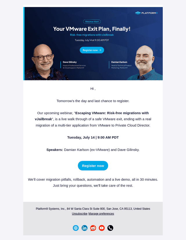 Tomorrow: Escaping VMware with vJailbreak
