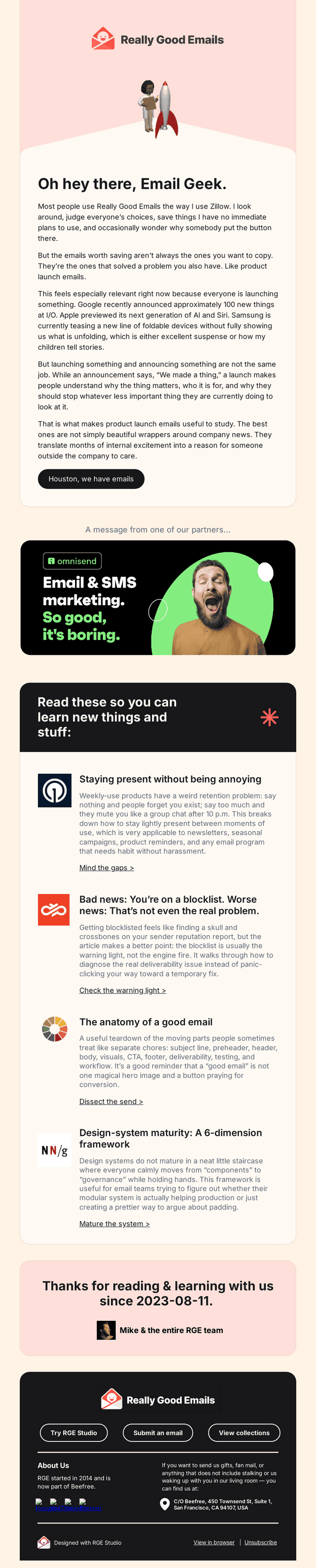 Really Good Emails email from Tue, Jul 14, 2026