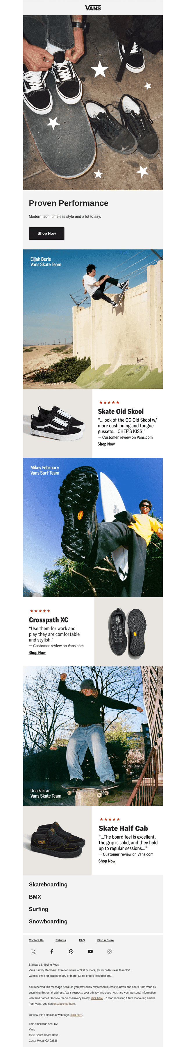 Vans email from Tue, Jul 14, 2026