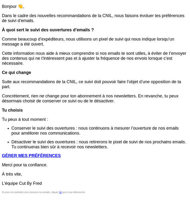 Tes préférences email évoluent