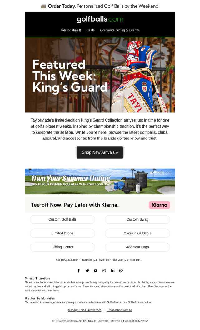 Golfballs email from Tue, Jul 14, 2026