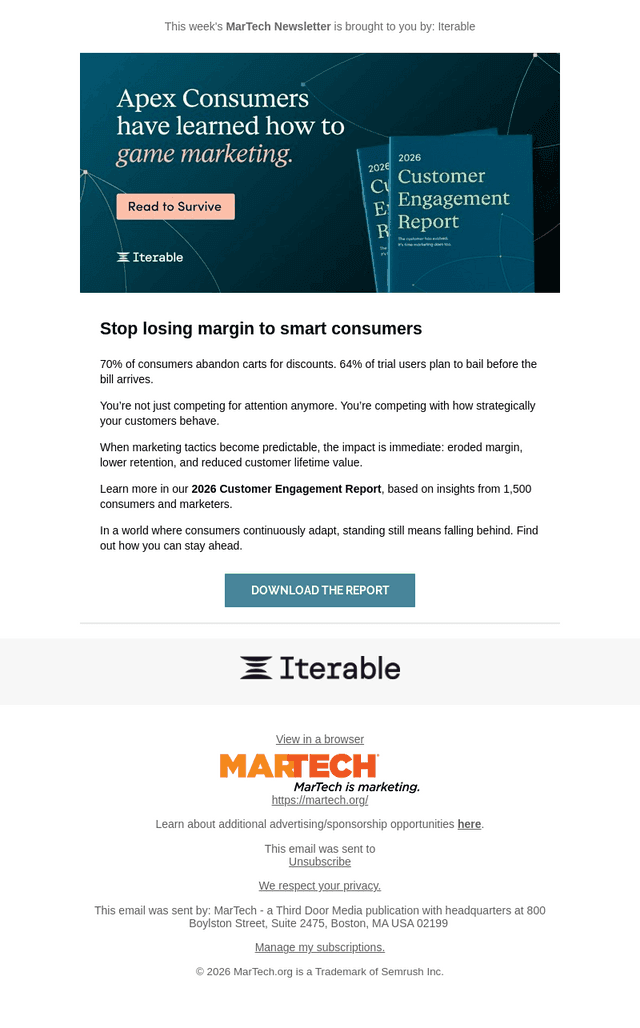 MarTech email from Tue, Jul 14, 2026