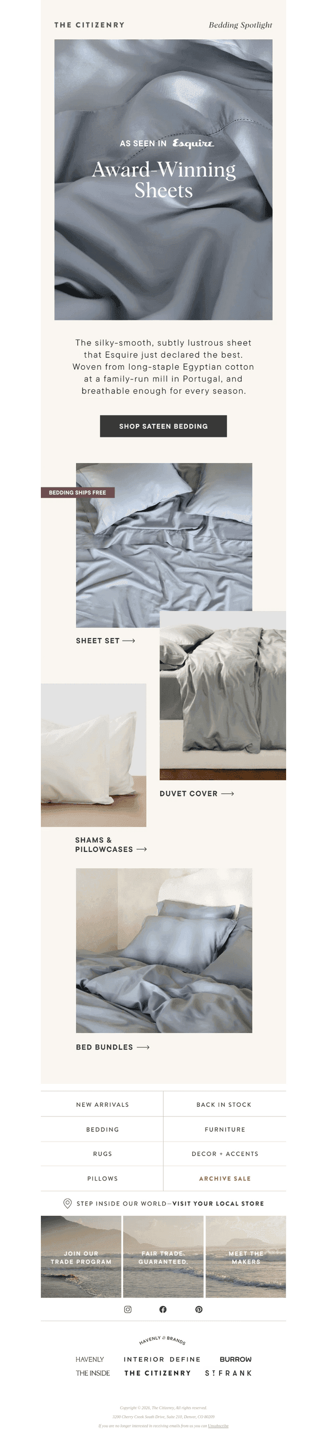 Esquire just named our sheets the best