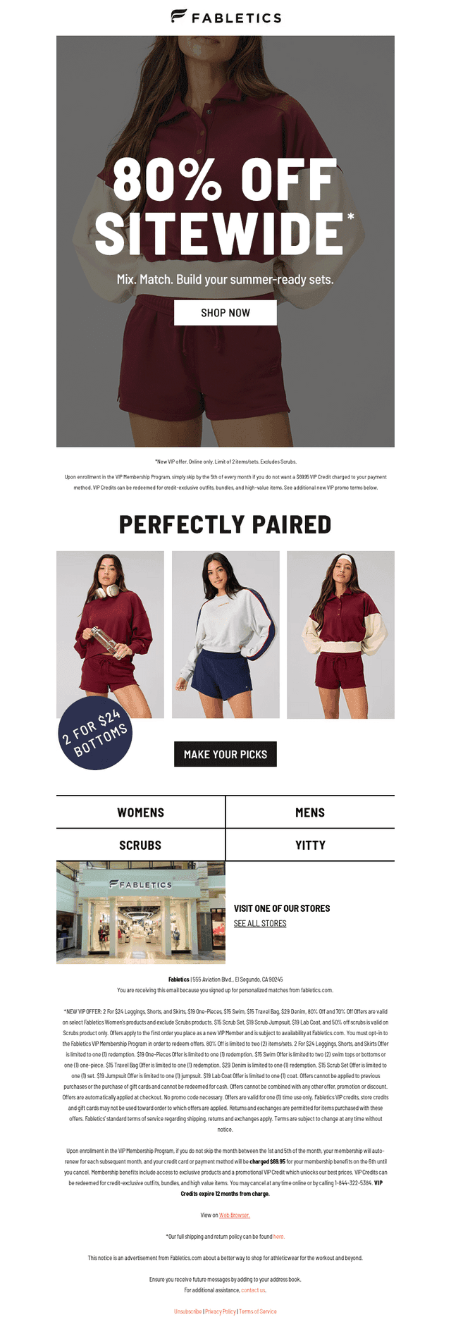 Fabletics email from Wed, Jul 15, 2026