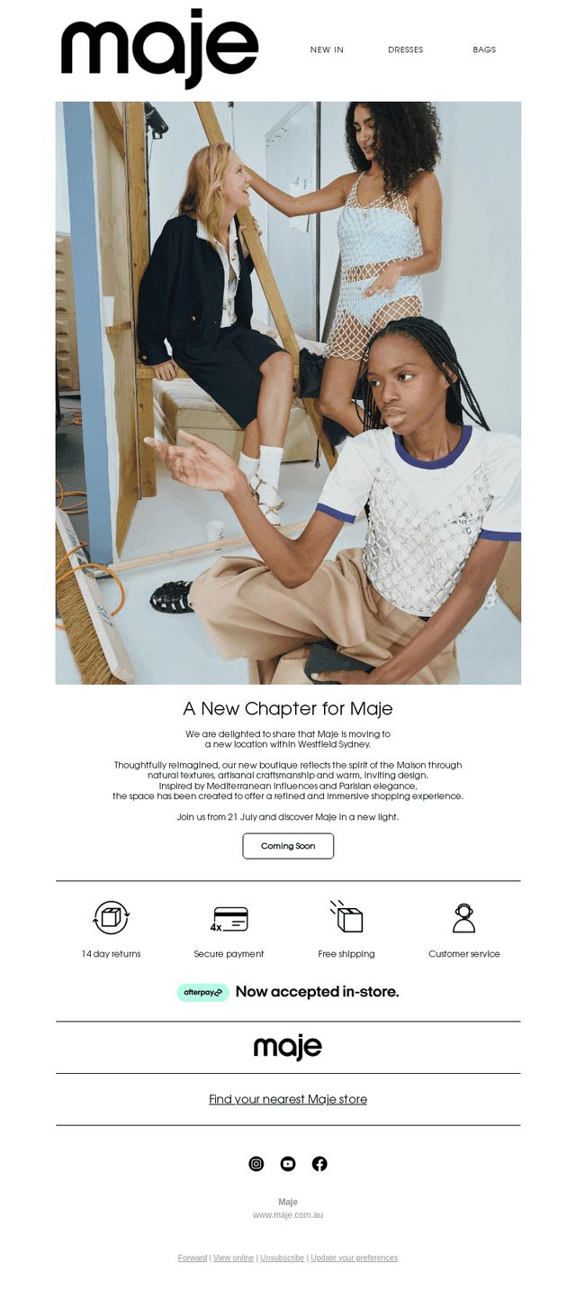 Maje | Discover our new home