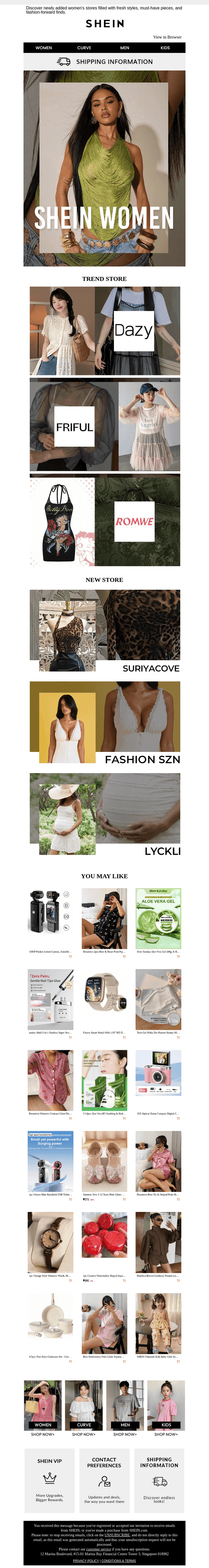 New Women's Stores to Explore on SHEIN