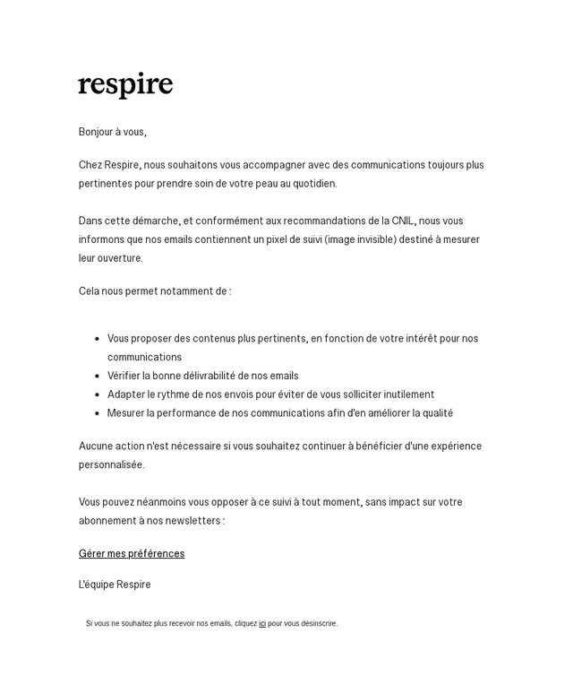 Une mise à jour concernant nos emails