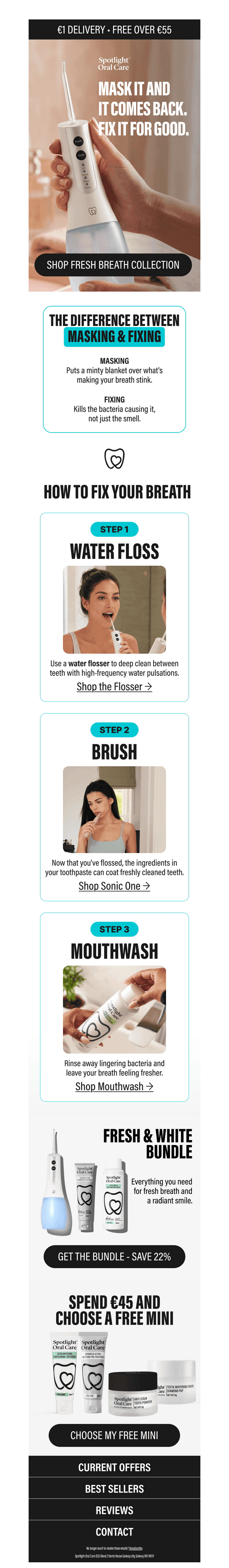 Stop masking bad breath 🤢