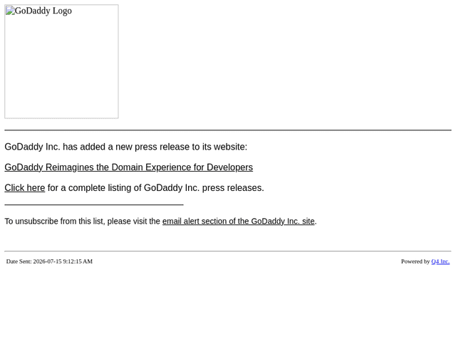 GoDaddy - GoDaddy Reimagines the Domain Experience for Developers