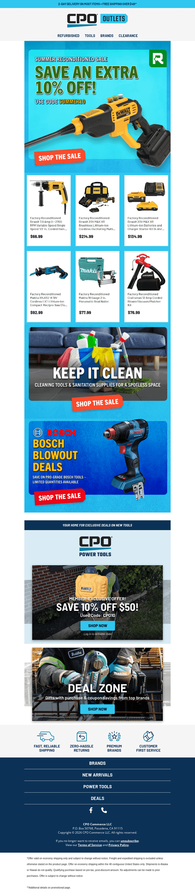 CPO Exclusive! Extra 10% off Reconditioned Tools