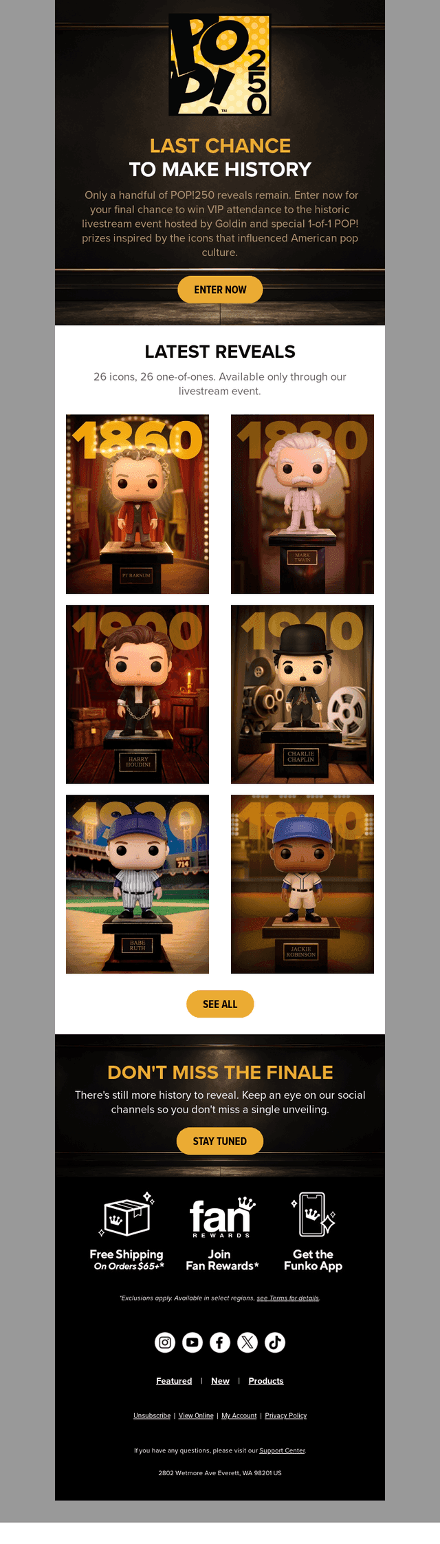Last Chance to Win POP!250