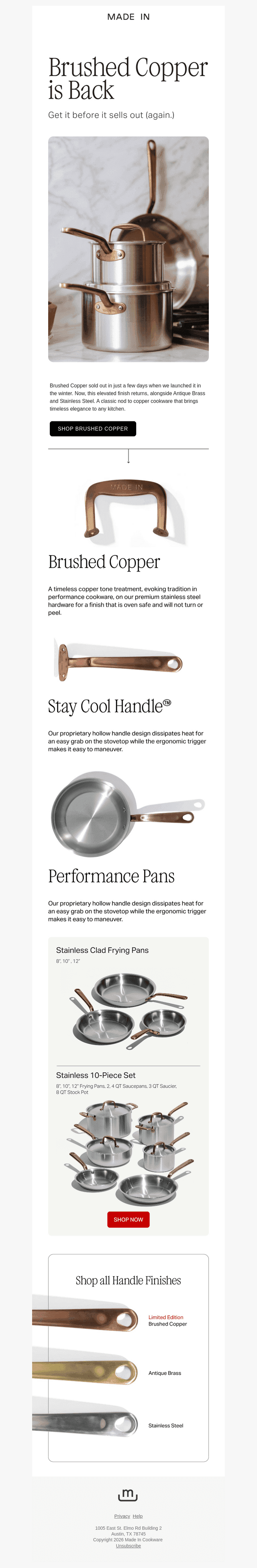 Brushed Copper is Back