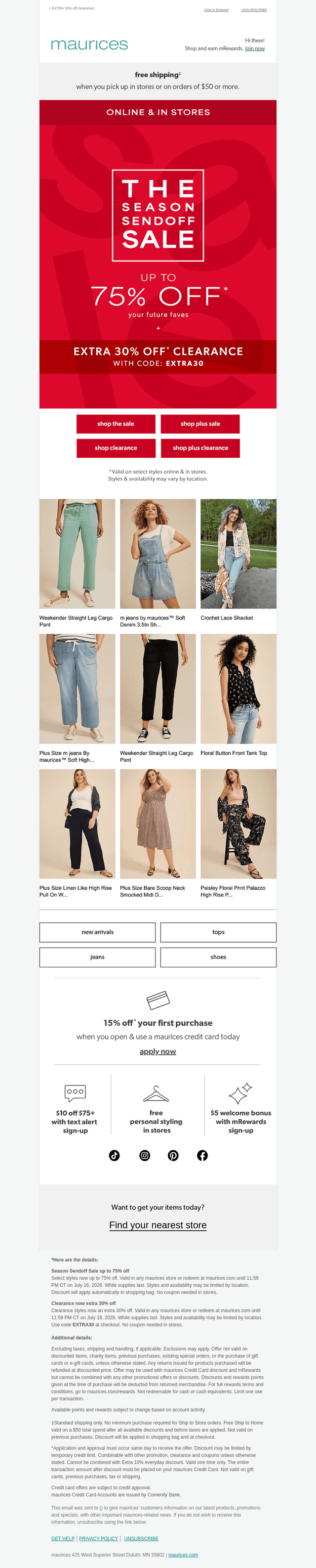 Up to 75% OFF = Major closet refresh