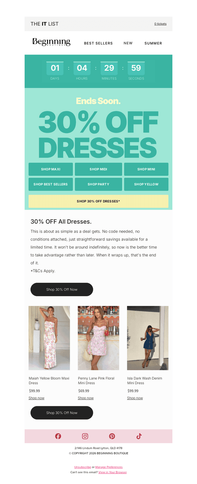 30% OFF Your Next Dress 🩵