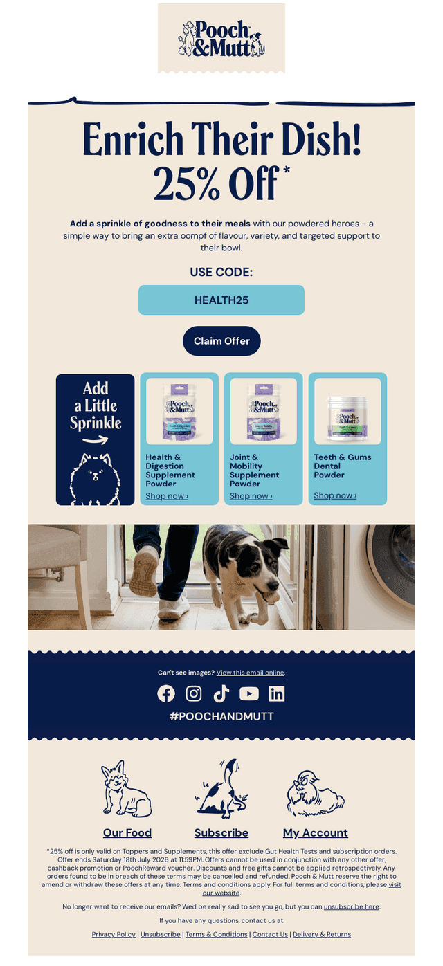Pooch and Mutt email from Thu, Jul 16, 2026