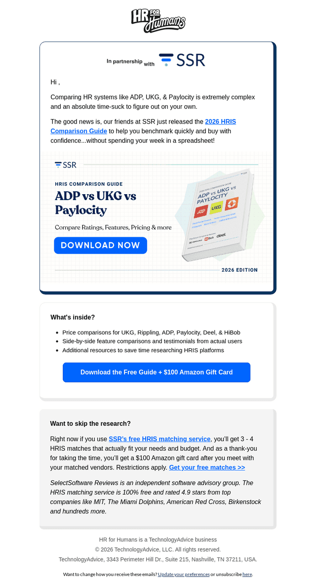 TechnologyAdvice email from Thu, Jul 16, 2026