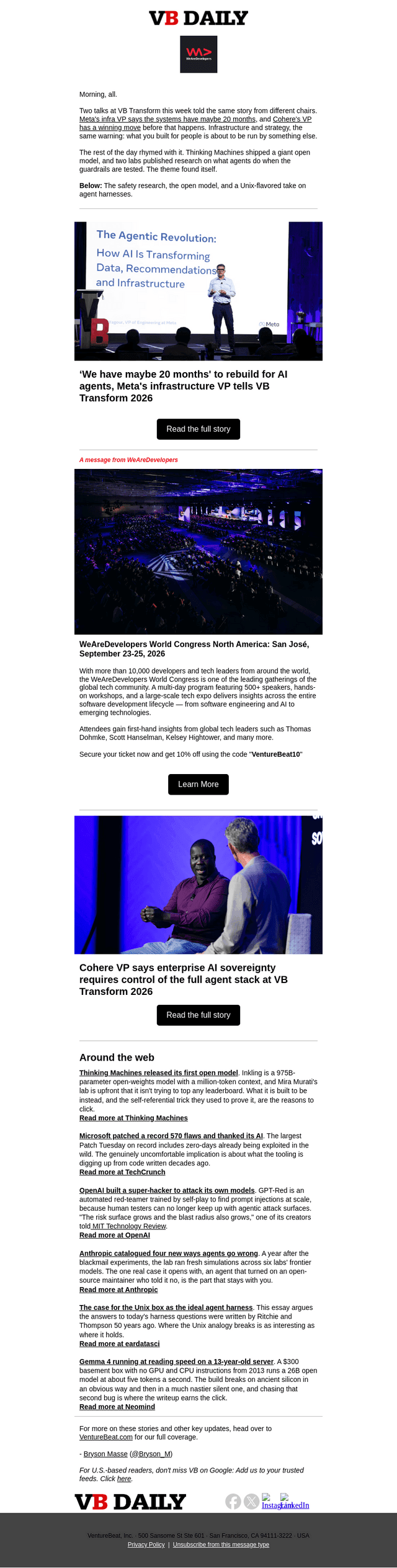 VB Daily | VentureBeat email from Thu, Jul 16, 2026