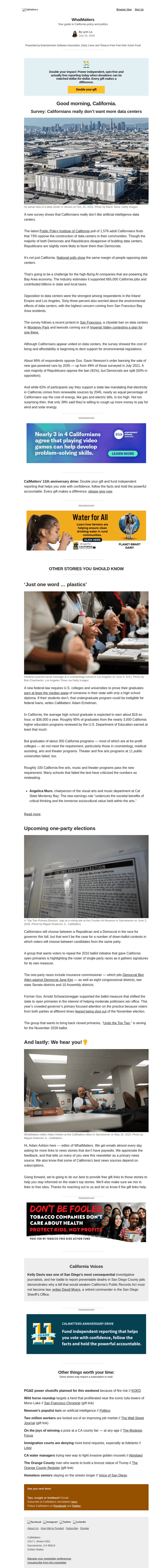 Calm email from Thu, Jul 16, 2026