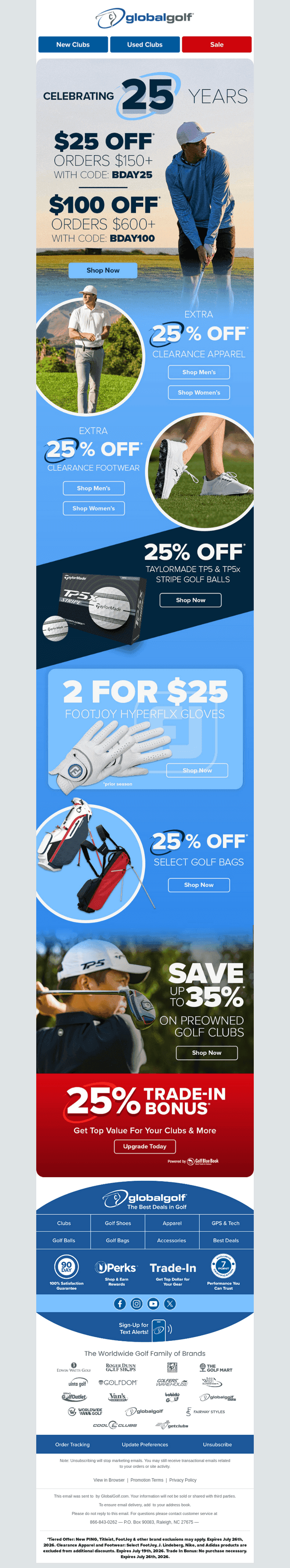 GlobalGolf email from Thu, Jul 16, 2026