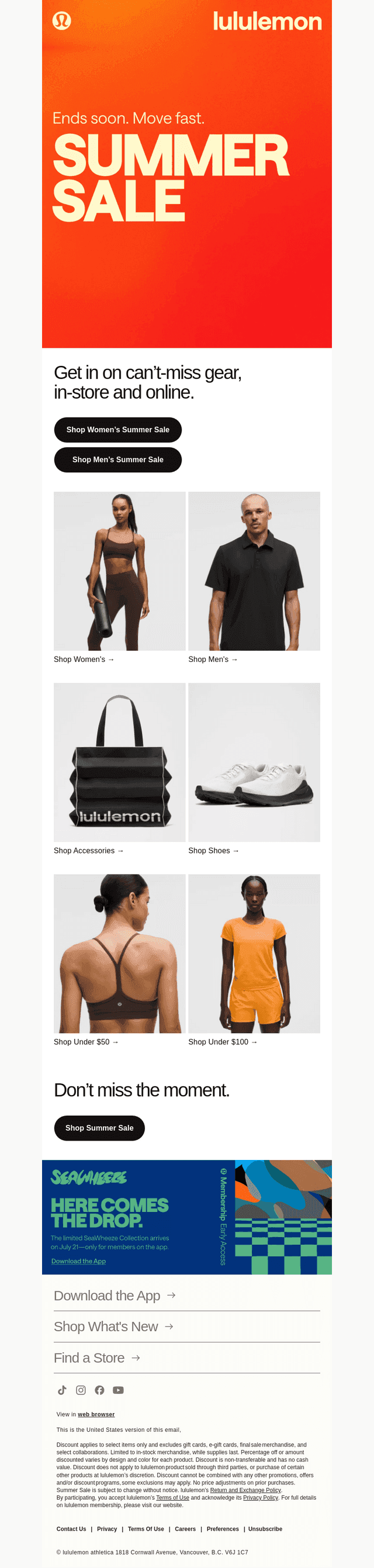lululemon email from Thu, Jul 16, 2026