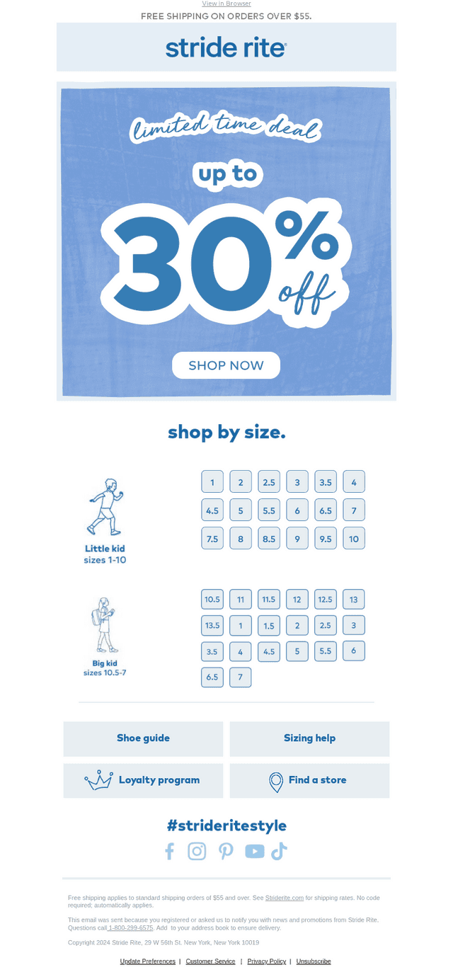 Stride Rite email from Fri, Jul 17, 2026