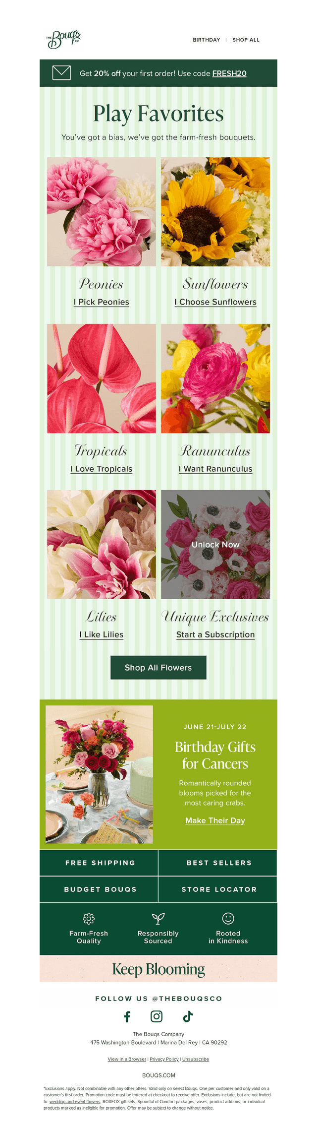 Your fave flower is: ____
