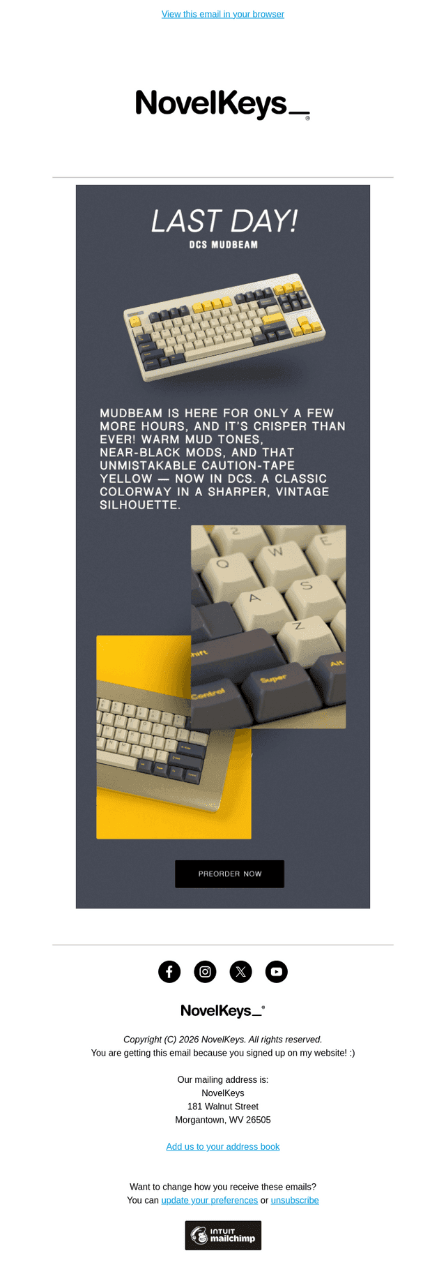 NovelKeys email from Fri, Jul 17, 2026