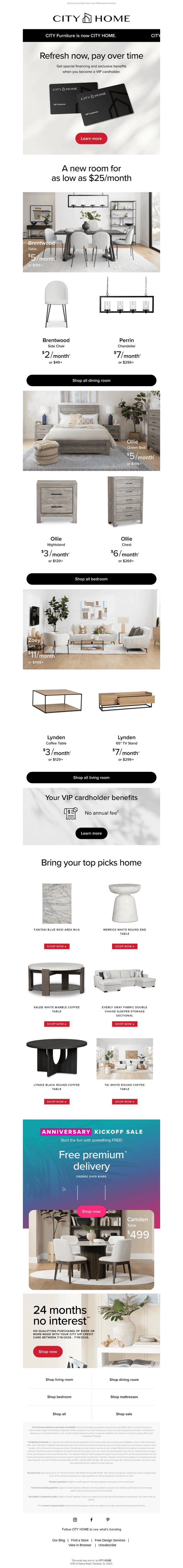 City Furniture email from Fri, Jul 17, 2026