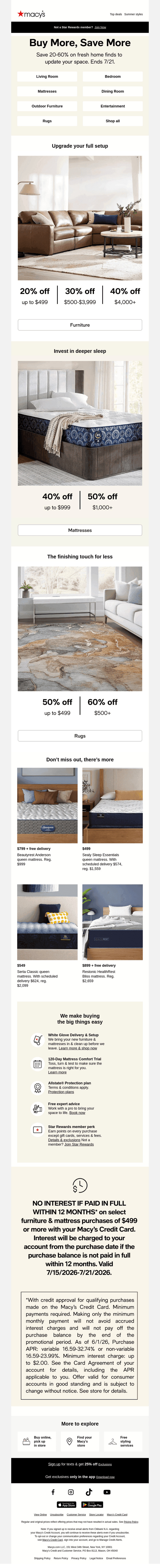 Up to 60% off your summer home refresh