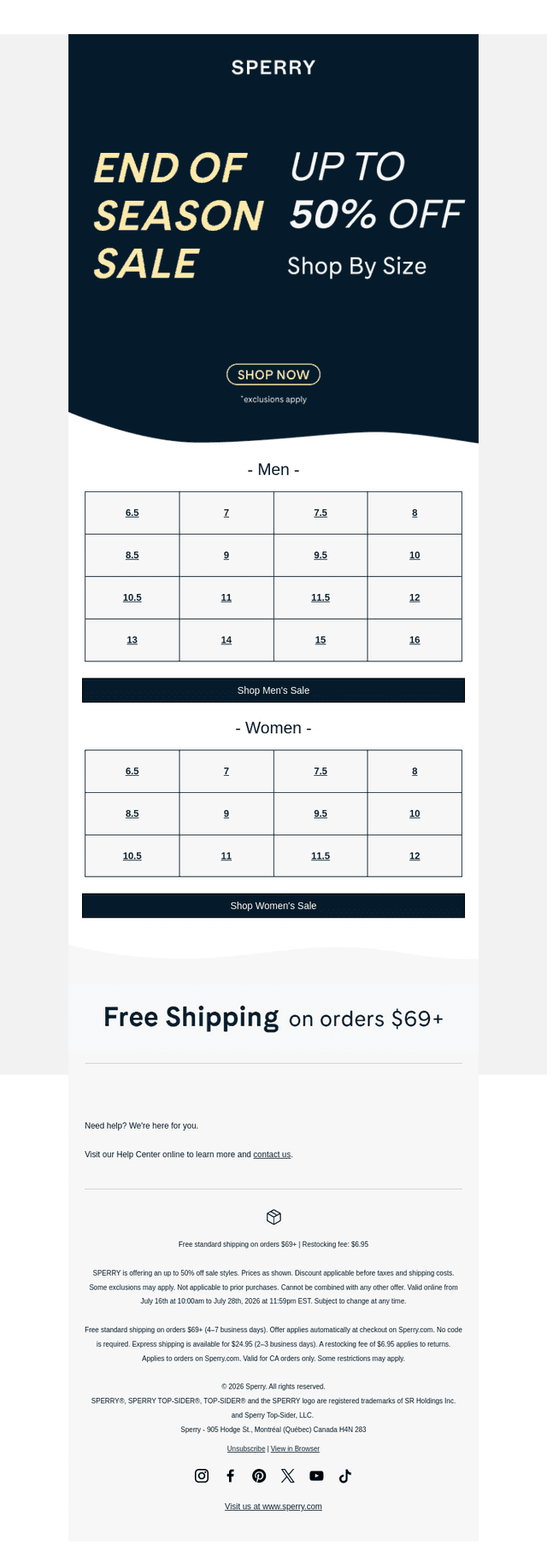 Your Size, Now Up to 50% Off