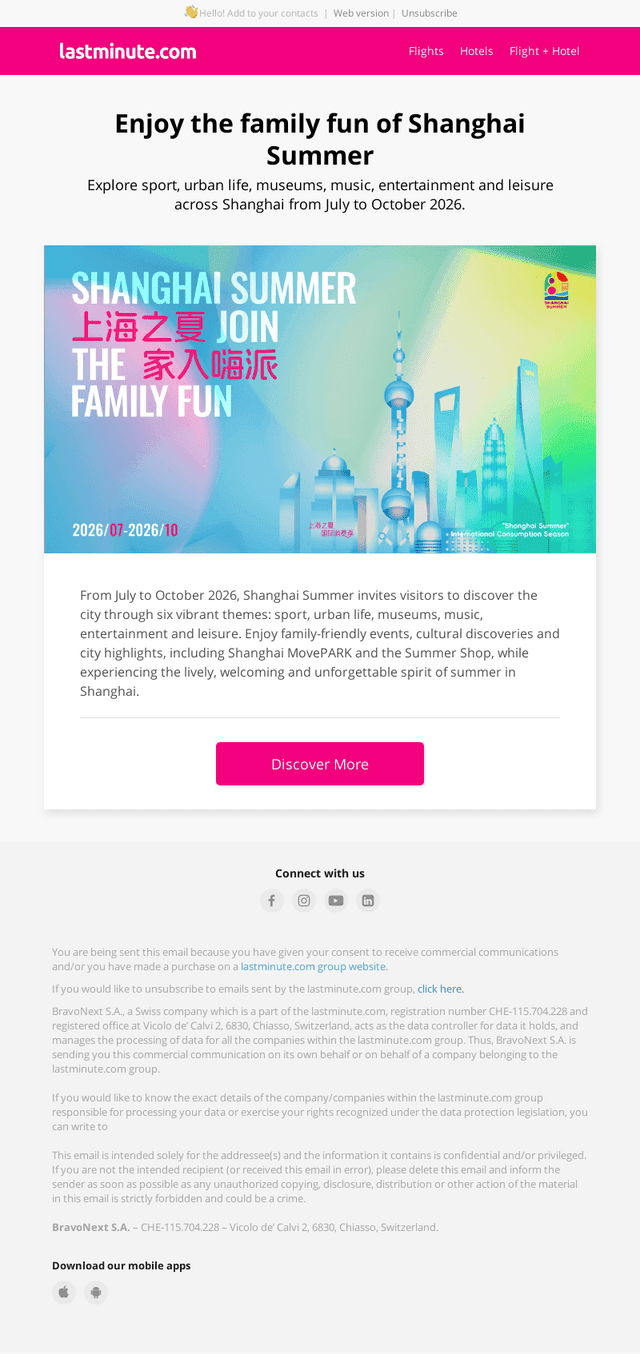 Discover Shanghai Summer 2026